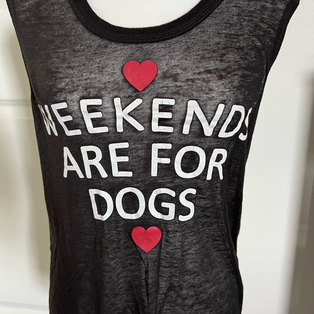 EUC Chaser Black Tank with Red Heart Graphic Dogs Small - Picture 4 of 8